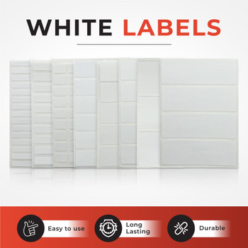 Pack of 294 White 9x16mm Rectangular Labels - Adhesive Stickers Pack of 294 White 9x16mm Rectangular Labels - Adhesive Stickers