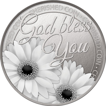 God Bless You Cherished Lucky Coin Engraved Message Keepsake Gift