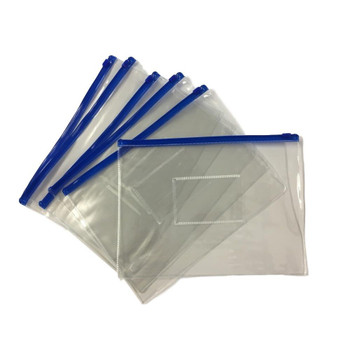 Pack of 12 A5 Blue Zip Zippy Bags