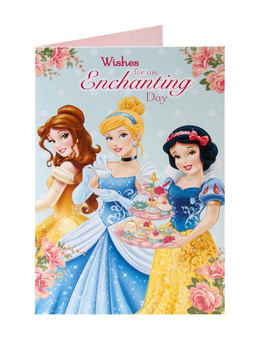 Disney princess wishes for an enchanting day birthday card