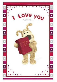 Boofle I Love You Because Valentines Card