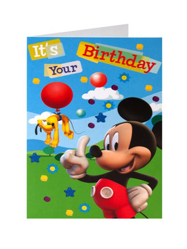 It's your Birthday with Mickey Balloons and Stars