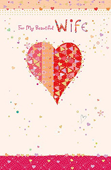 For My Beautiful Wife Decorative Valentine's Day Greeting Card