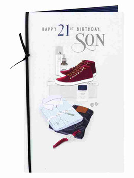 Stylish Son 21st Birthday Card Age 21