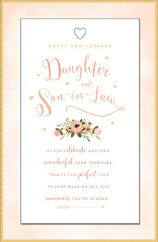 Daughter & Son-in-Law Nice Verse Quality Anniversary Greeting Card