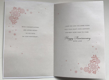 Special Couple Die-Cut, Pearls Luxury Anniversary Congratulations Greeting Card Special Couple Die-Cut, Pearls Luxury Anniversary Congratulations Greeting Card