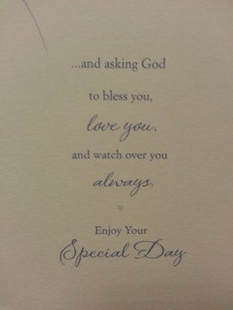 For a Special Boy's First Communion Blue Greeting Card
