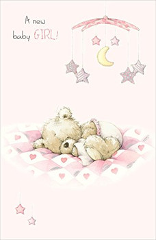 Teddy Baby Girl Card