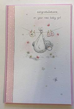 On Your New Baby Girl Congratulations Card