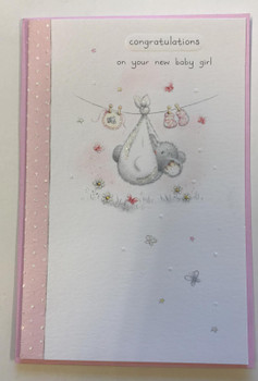 On Your New Baby Girl Congratulations Card