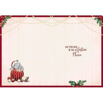 Me To You Christmas Card Bear Holding Sign