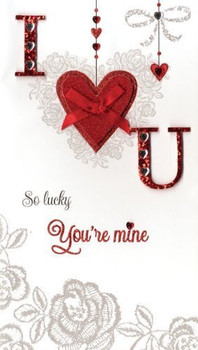 ‘I l LOVE (Heart) You’ Valentine card"