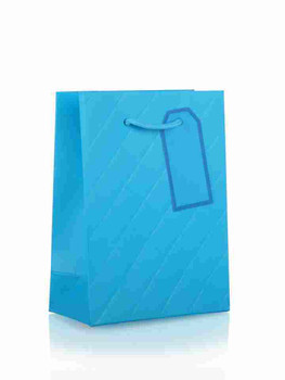 Small Blue Quilted Gift Bag