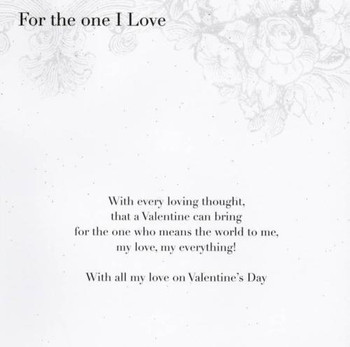 Second Nature Collectable Keepsakes Valentine's Day Card with Love Lettering and Hearts