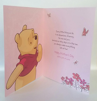 Winnie the pooh for the loveliest mummy large mother's day card