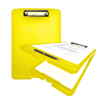 A4 Yellow Clipboard Box File - Storage Filing Case A4 Yellow Clipboard Box File - Storage Filing Case
