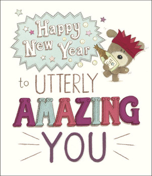 Lots Of Woof Happy New Year Greeting Card