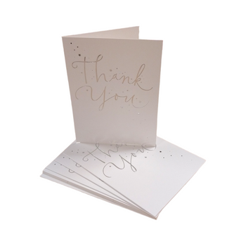 Pack of 30 Quality Foil Finished Thank You Cards by UK Greetings