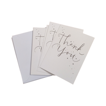 Pack of 30 Quality Foil Finished Thank You Cards by UK Greetings