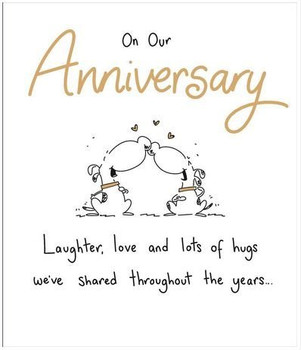 Our Anniversary Laughter, Love & Lots Of Hugs Snoopy New Greetings Card