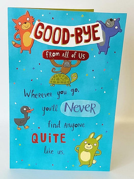 Animal Friends Goodbye Card From All Of Us