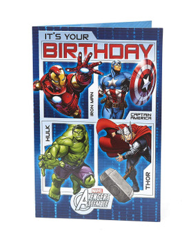 Disney Marvel Avengers Birthday Boy Card Iron Man Hulk Captain America Thor