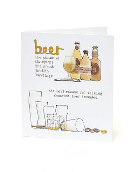 Funny Humour Birthday Card for Him Beer The Choice of Champions
