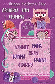 Grandma Nan Nannie Nana Nanna Gran Nanny Granny Happy Mother's Day Card