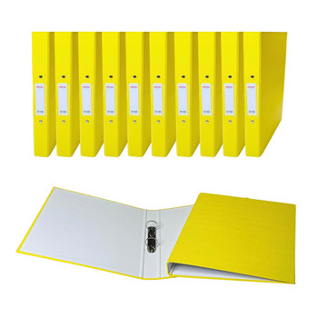 Pack of 10 A4 Yellow Paper Over Board Ring Binders by Janrax Pack of 10 A4 Yellow Paper Over Board Ring Binders by Janrax