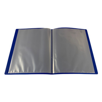 A5 Blue Flexible Cover 20 Pocket Display Book