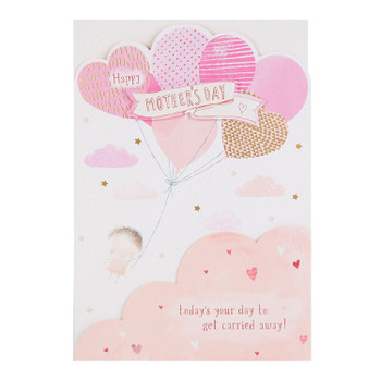 Hallmark Cute Mother's Day Card 'Carried Away' New Medium