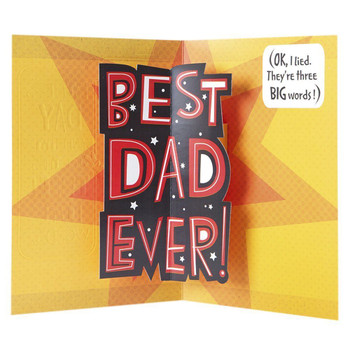 Hallmark Pop Up Father's Day Card Best Dad Ever Large