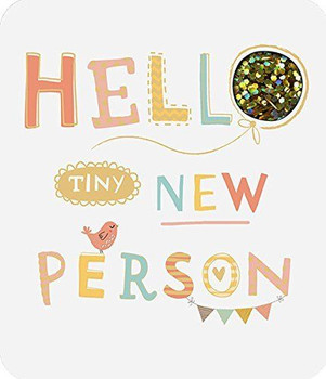 Tiny New Person New Baby Born Congratulations Luxury Greeting Card