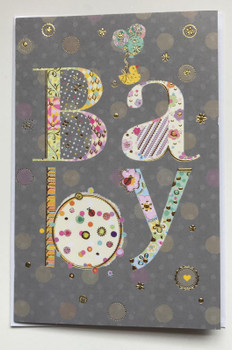 Welcome New Baby Birth Boy Or Girl Multi Colour Greeting Card