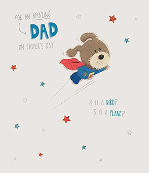 Lots of Woof Super Dad Father's Day Is it a Bird? Is it a Plane? Greeting Card