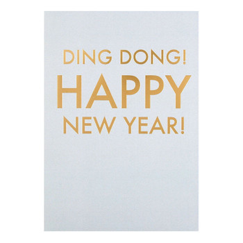 Hallmark New Year Card 'Ding Dong' Medium
