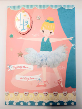 Hallmark 4th Birthday Card For Her 'With Badge And Stickers' Medium