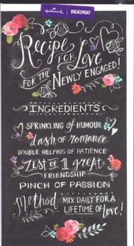 Hallmark Recipe For Love for the Newly Engaged Engagement Greetings Card