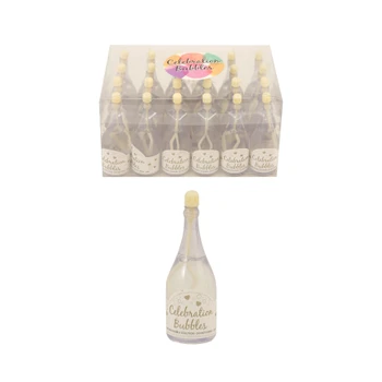 Pack of 24 Clear Bottle Bubbles with Cream Wand