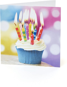 Camden Graphics Cupcake And Candles Blank Birthday Greeting card