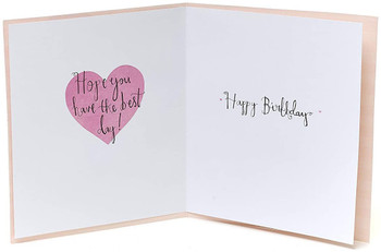 Mum Birthday Card Gold Heart-Shaped Balloon 