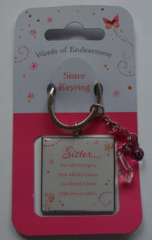 Sister Keyring words of Endearment Birthday Christmas Any Occasions Sister Keyring words of Endearment Birthday Christmas Any Occasions