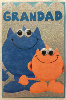 Grandad Happy Father's Day Card Wobbly Eyes Greeting Cards