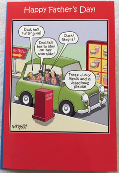 Drive Thru Fathers Day Humour Funny Greeting Card