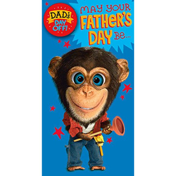 Humorous Dad Day Off Father's Day Card with Badge