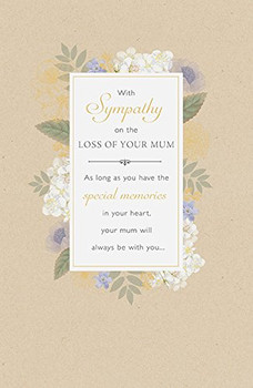 Loss of Mum Nice Verse Sympathy Card Thinking of you