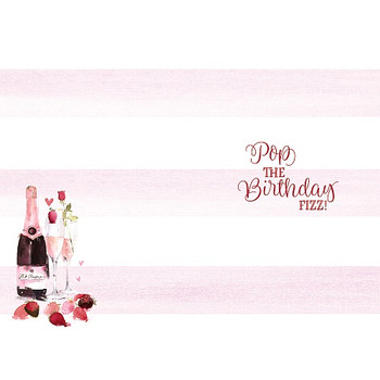 Open Birthday Card Pink Champagne