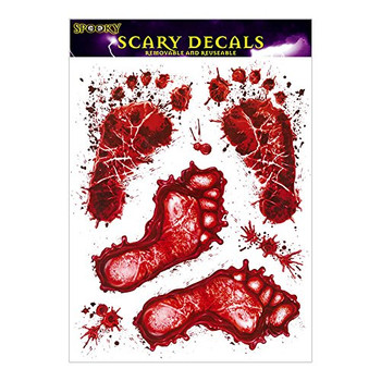 Halloween Blood Deco Feet Window Stickers