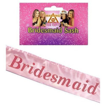 Bridesmaid Pink Hen Party Sash