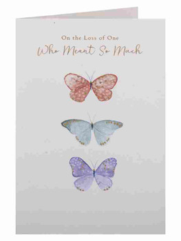 Three Butterflies Sympathy Card